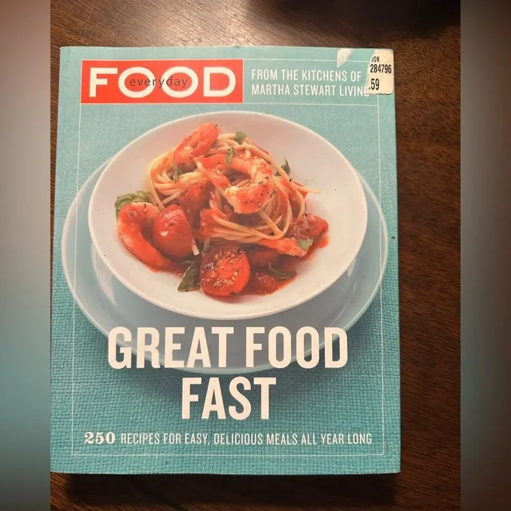 Martha Stewart Great Food Fast Cookbook - Teal and Red Cover