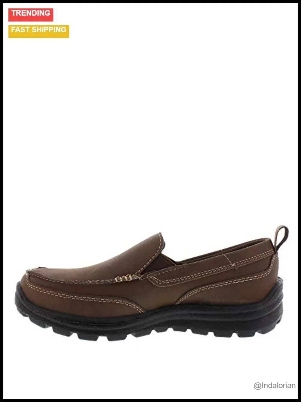 Kids Dress Casual Slip-On Loafers with Moc Toe PU Outsole Twin Gores