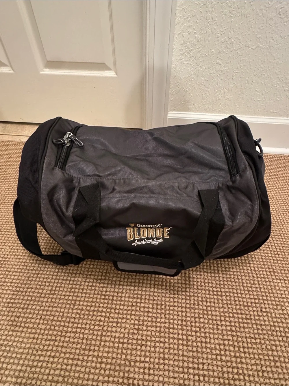 Vintage Nike Guinness Blonde Gray Duffel Bag - Travel Gym Bag