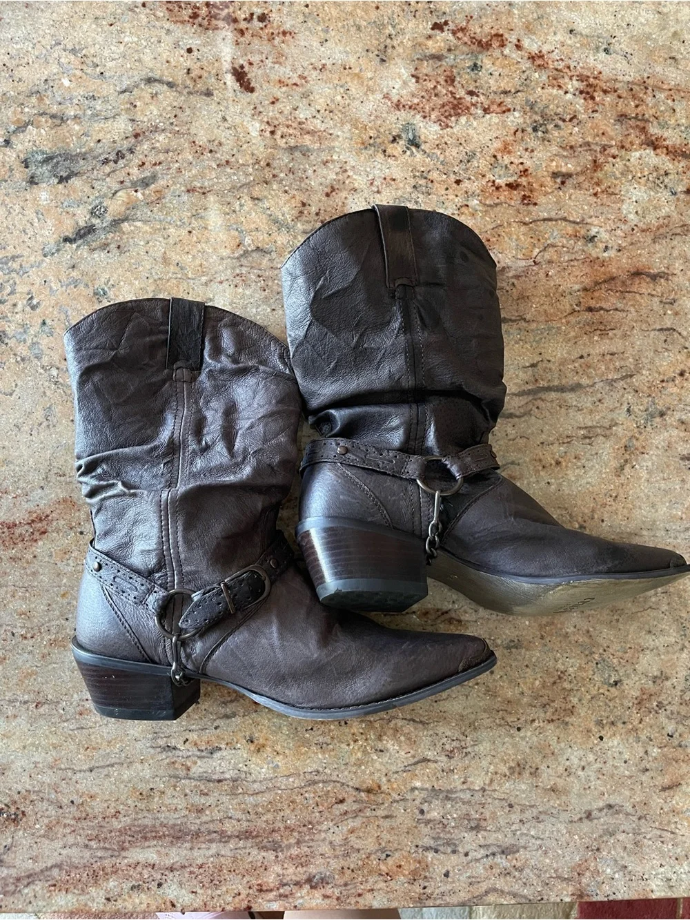 Durango Crush Slouch Harness Western Boots - Size 9