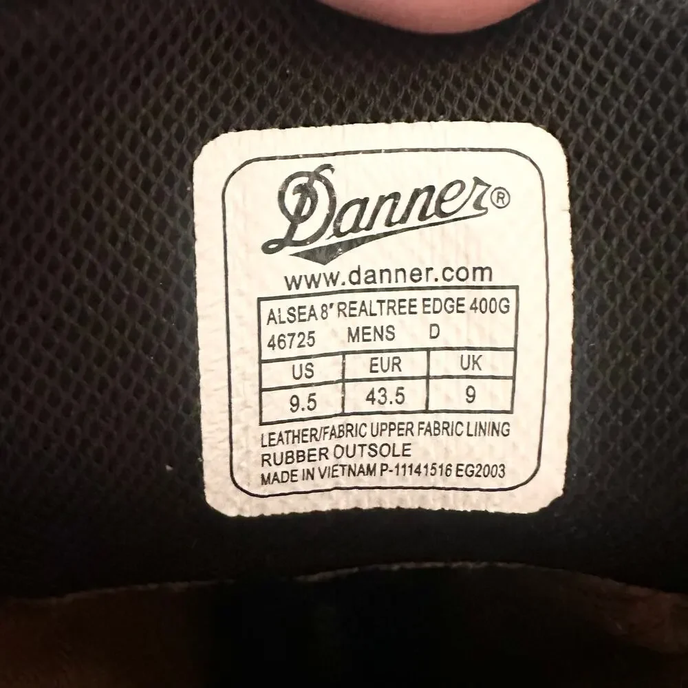 Danner size from