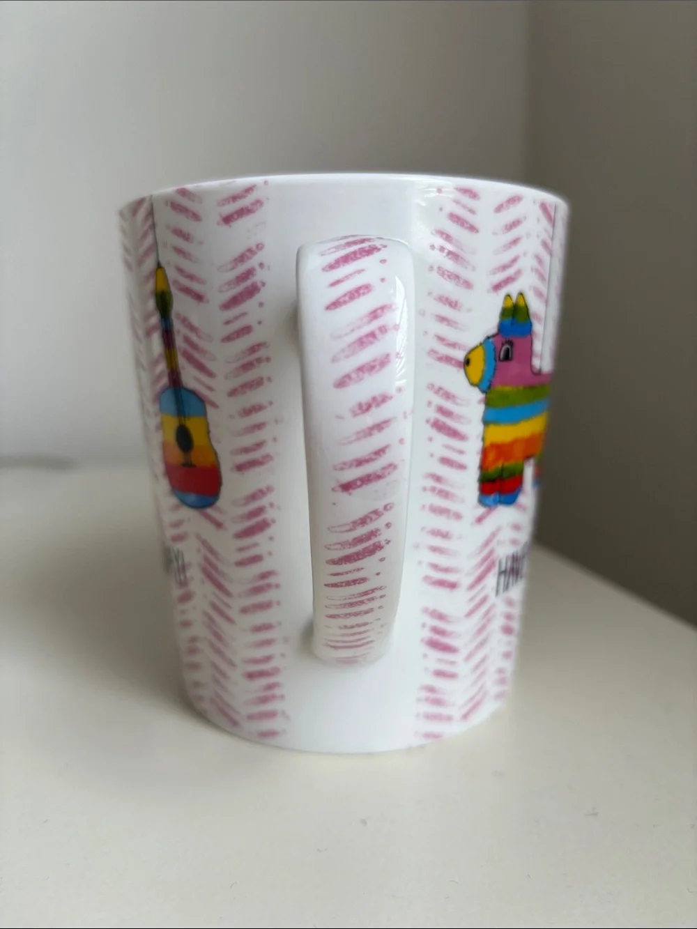 Pier 1 Piñata Jumbo Mug Have A Smashing Day guitar cactus donkey