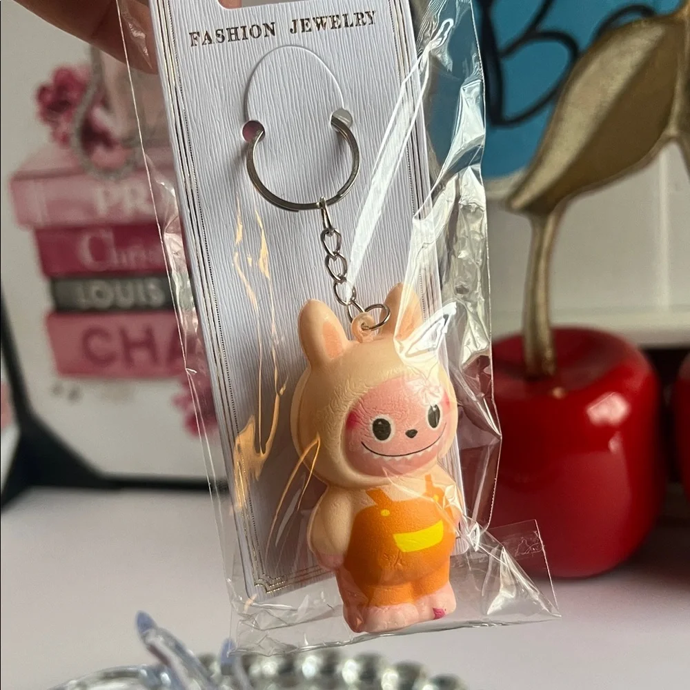 Cute Pink and Orange  inspired Keychain