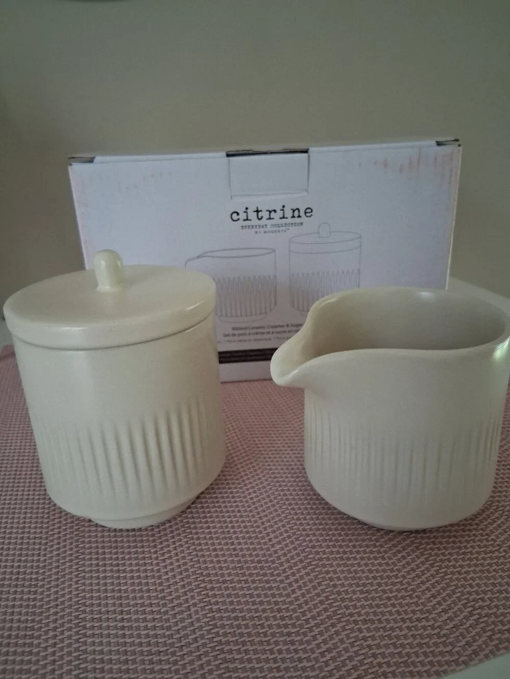 Citrine Everyday Collection by Magenta Cream and Sugar Set NEW in box