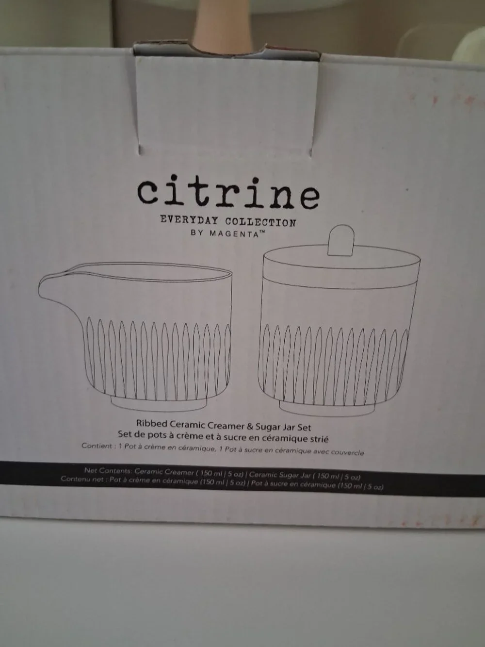 Citrine Everyday Collection by Magenta Cream and Sugar Set NEW in box
