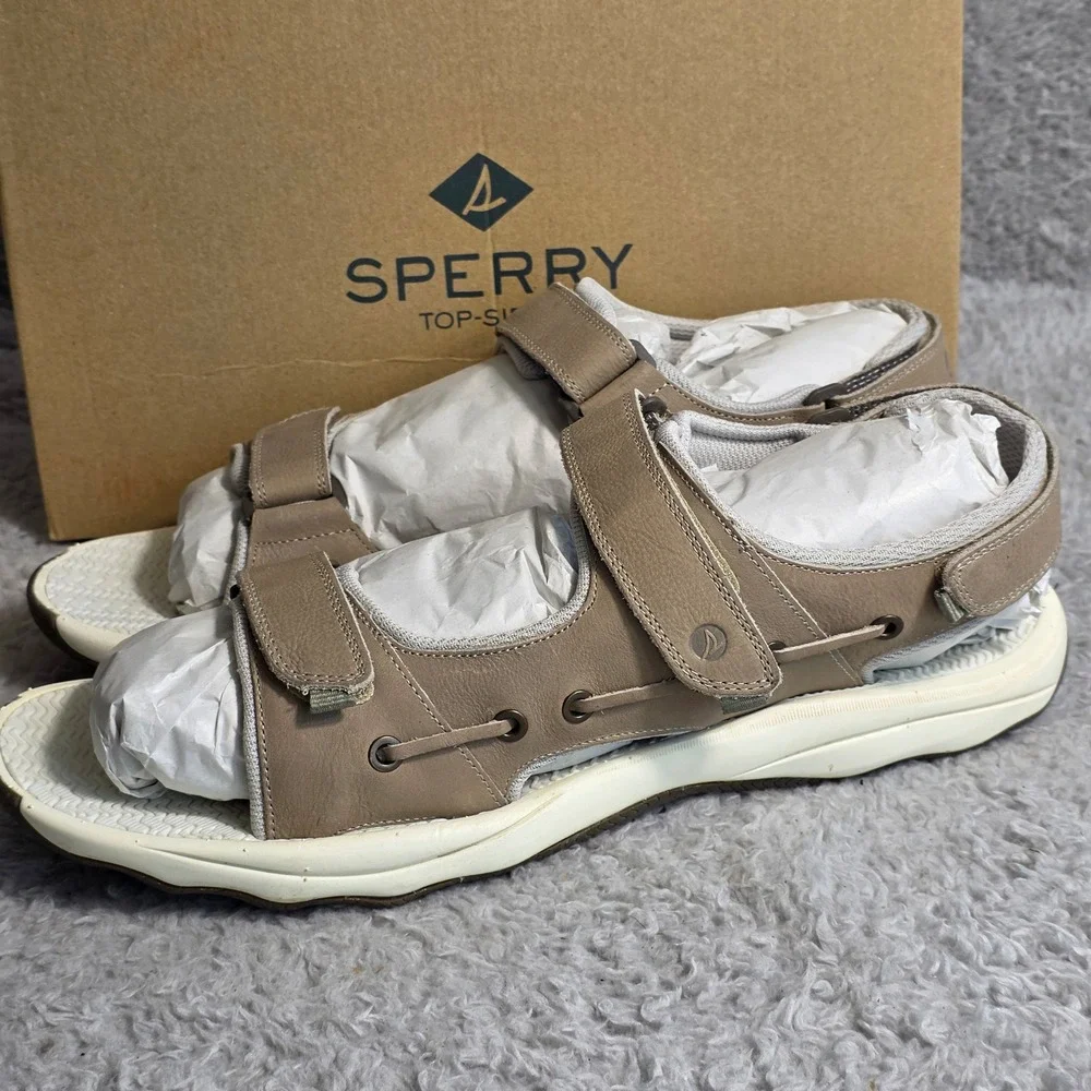 Sperry Rivington Full Grain Leather Mens Adjustable‎ Sandals Sz 15 M NEW