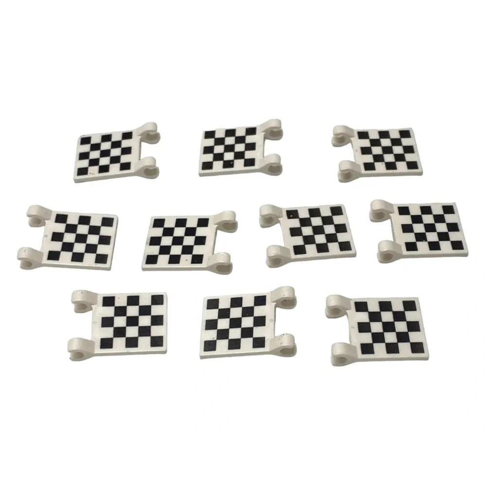 LEGO White Racing Flag 2x2 Checkered Car Lot of 100 Pieces Parts Bulk 2335 MOC