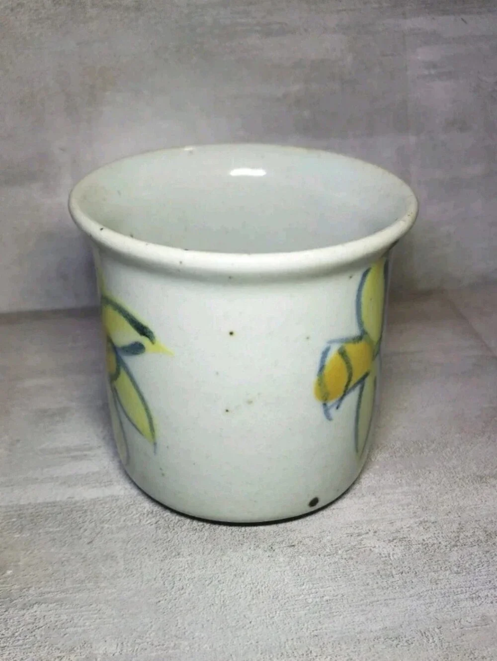 Vtg Yellow Floral Bourton On The Water Mug