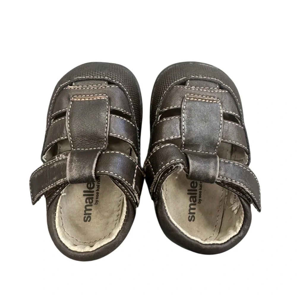 See Kai‎ Run Patrick II Adjust Brown Leather Fisherman Sandals Toddler Size 3.5