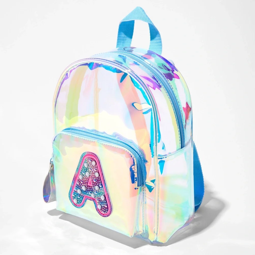 🌈✨ Claire’s Holographic Initial Mini Backpack C or E | NWT