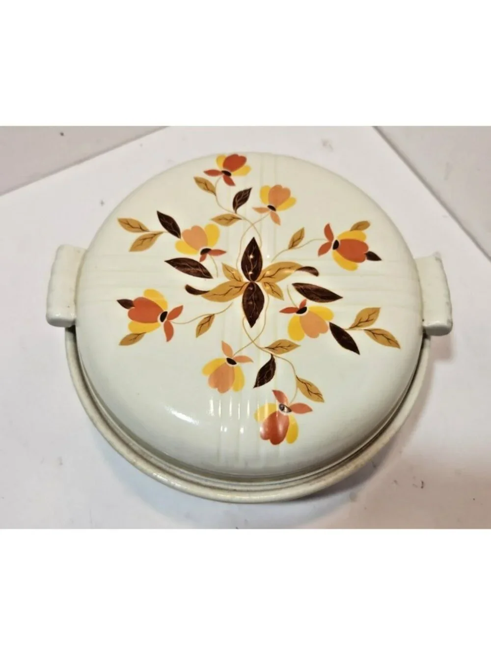 Vtg Hall Autumn Leaf Radiance Covered Casserole 2 QT 8.5
