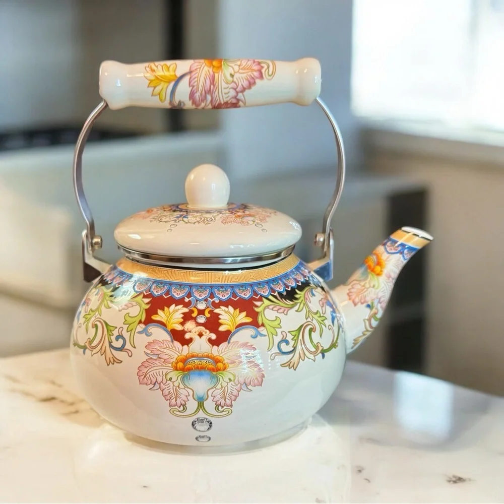 Floral Ceramic Enamel Teapot