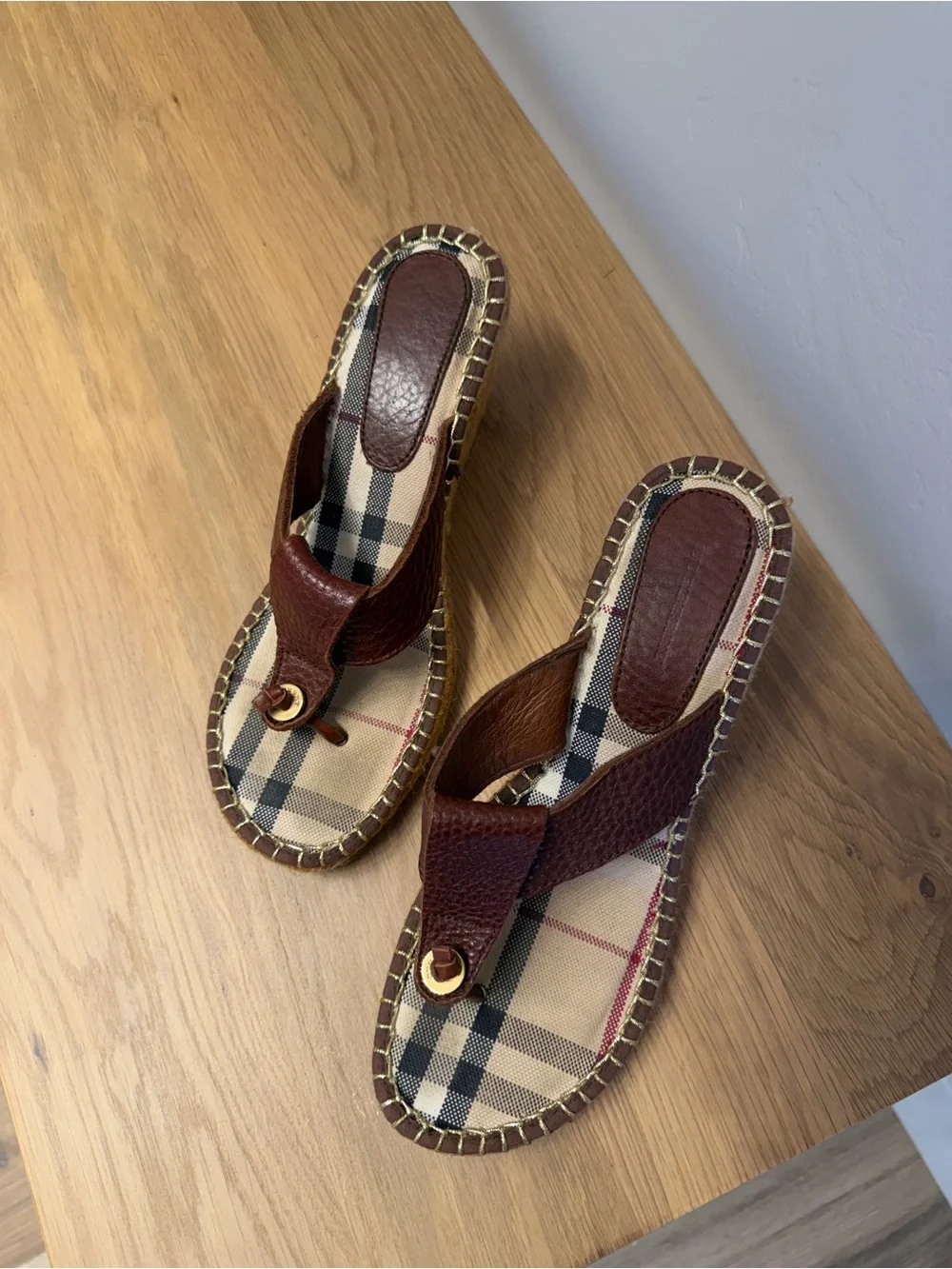 Burberry espadrille wedge