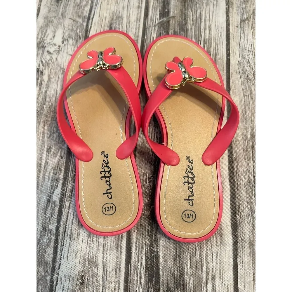 Girls Pink‎ Chatties sandals size 13/1
