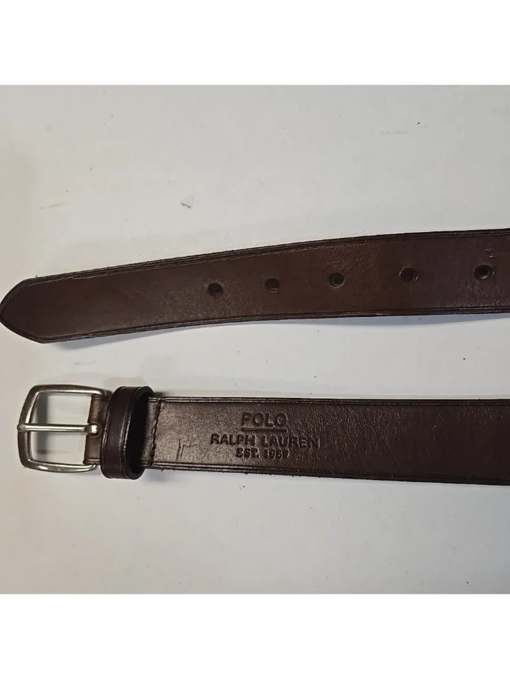 NWT Polo Ralph Lauren Italian Saddle Leather Belt Mens Size 40 Chestnut Leather