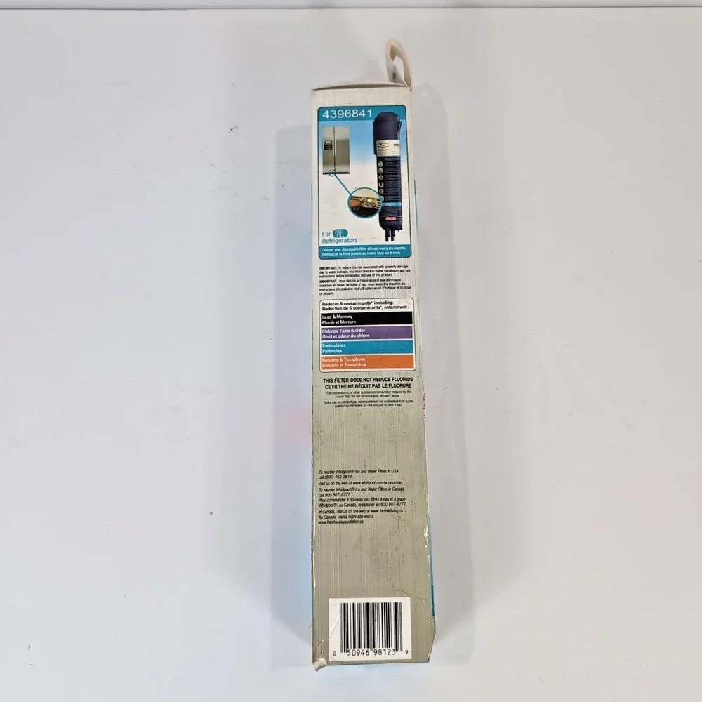 Whirlpool 4396841 FAST FILL PUR Refrigerator Ice & Water Filter 3