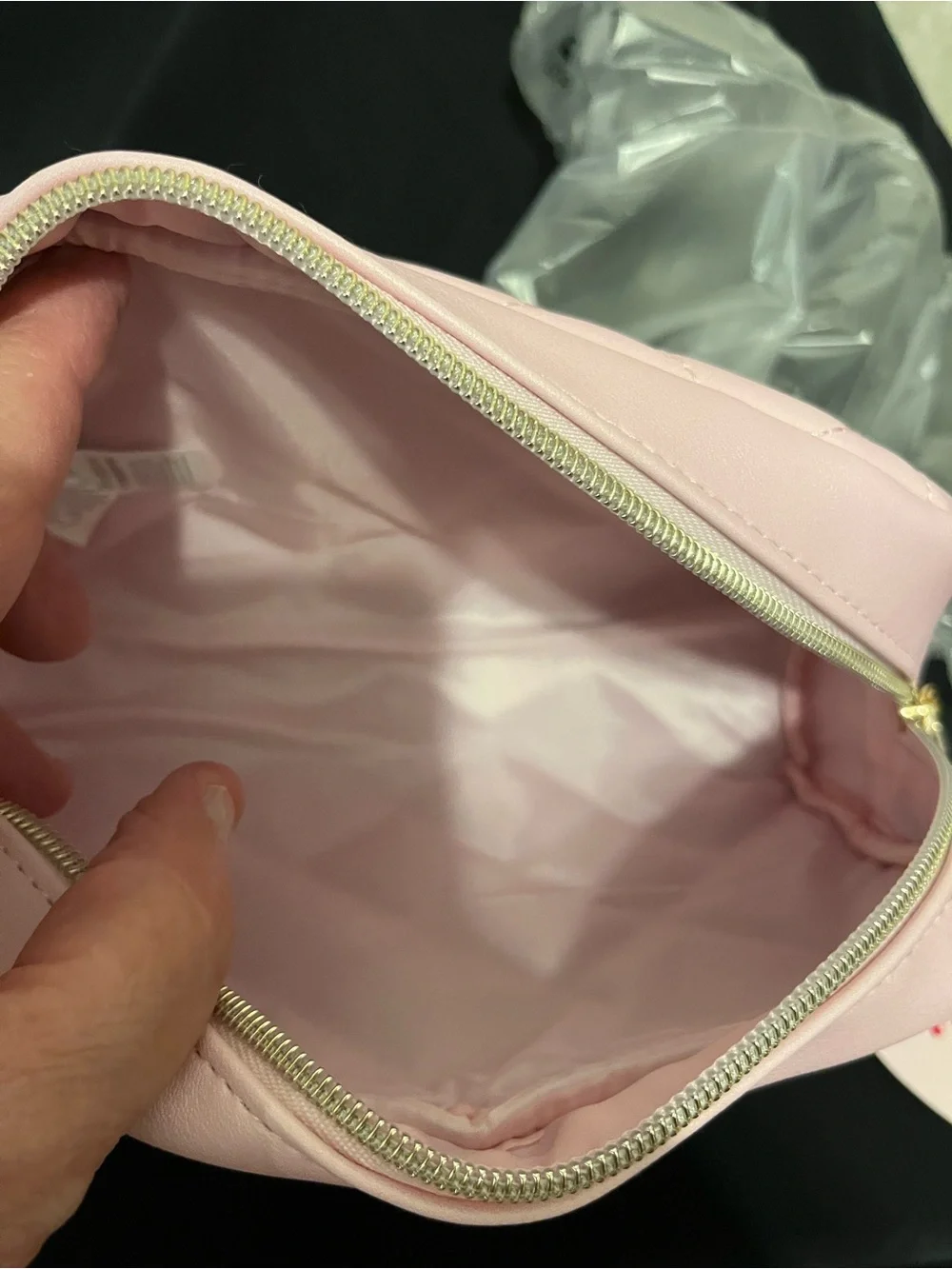 Primark Bridesmaids Pink Quilted Makeup Bag with Graphic Slogan