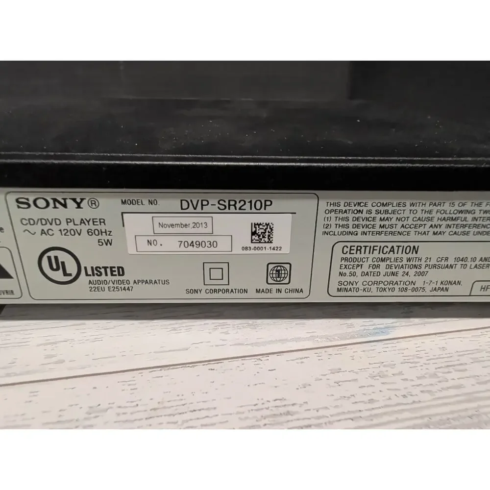 Sony dvp sr210p