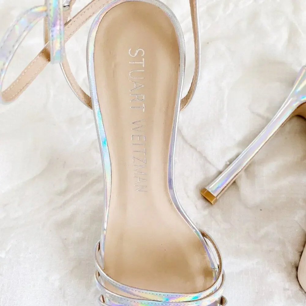 Stuart Weitzman Soiree Iridiscent Platform Sandals Size 9