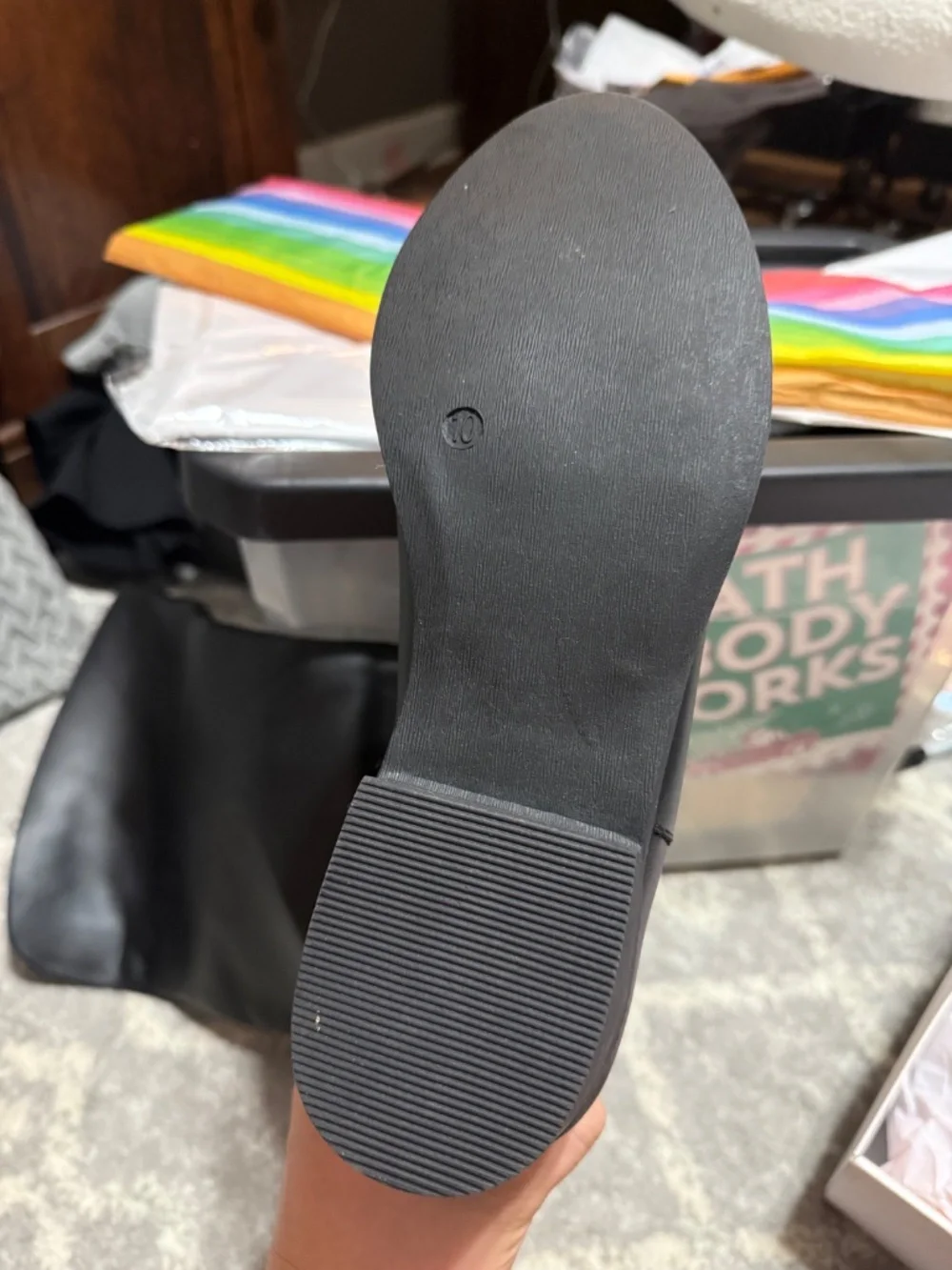 JustFab Over the Knee Faux Leather Boots - size 10