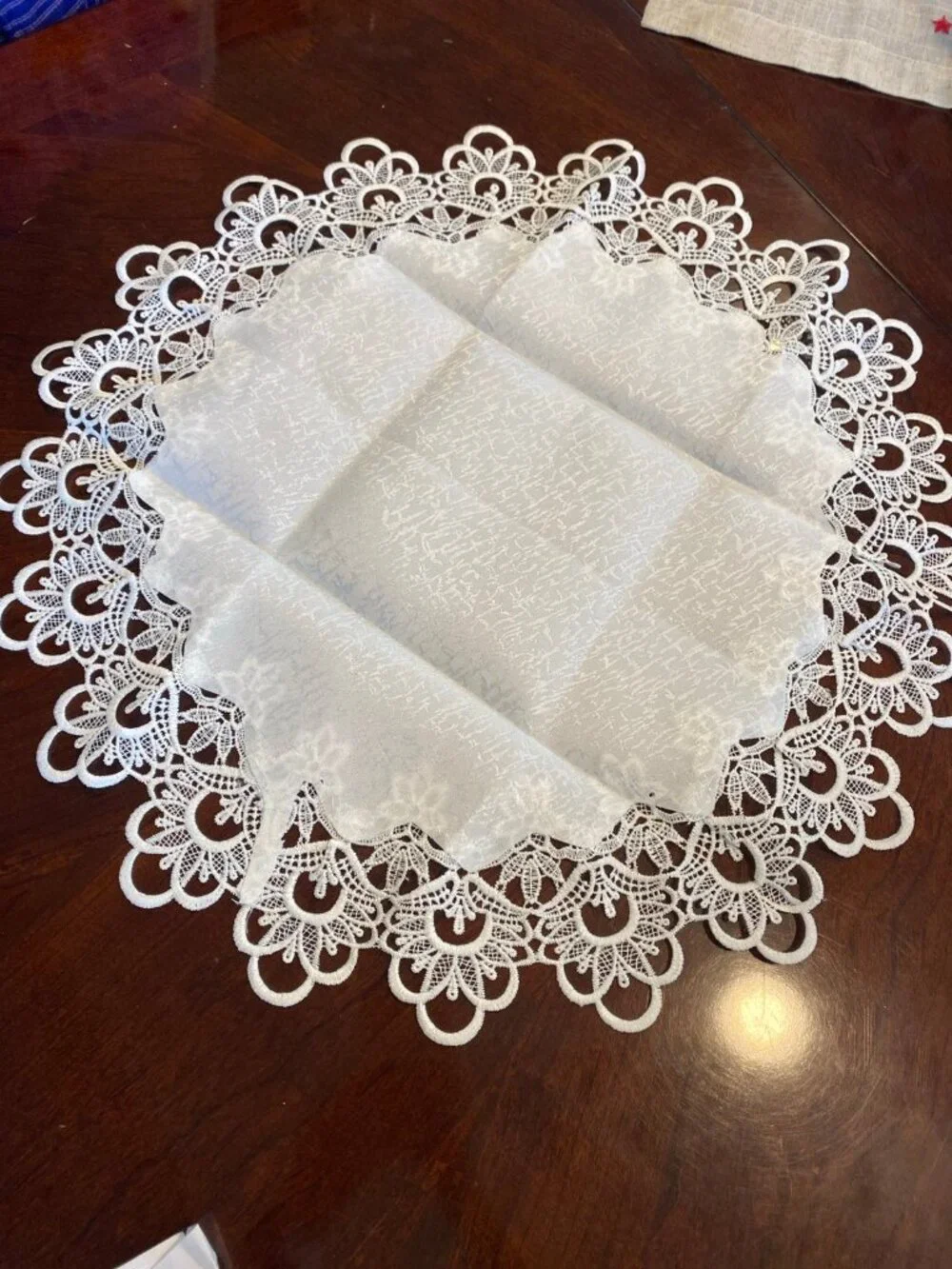 Source Unknown round white