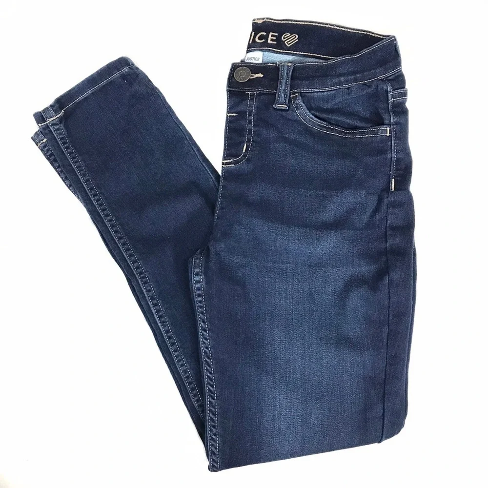 Justice Dark Blue Skinny Jeans Size 16