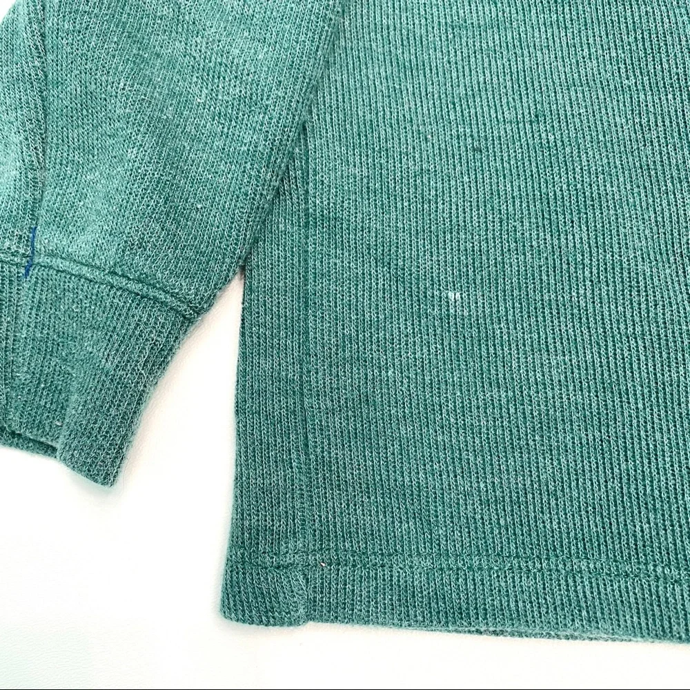 old navy | green ribbed henley long sleeved tee chambray pocket 3t