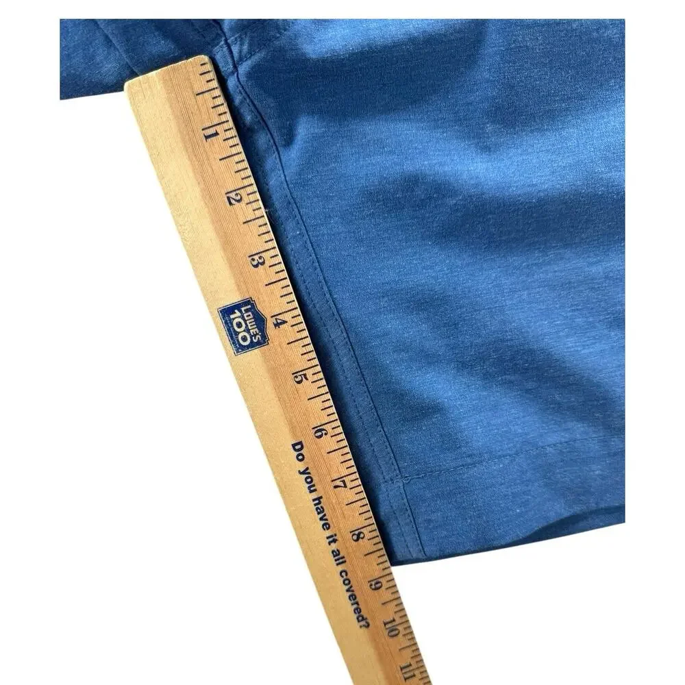 Faherty All Day Shorts Mens 31 Blue Hybrid Quick Dry Stretch Drawstring 9