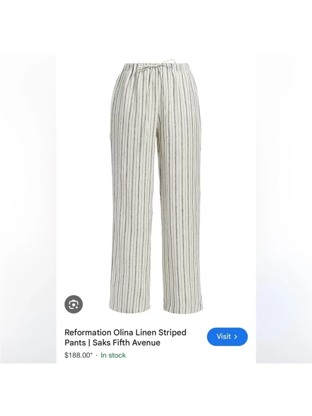 Reformation Olina Linen Pants L