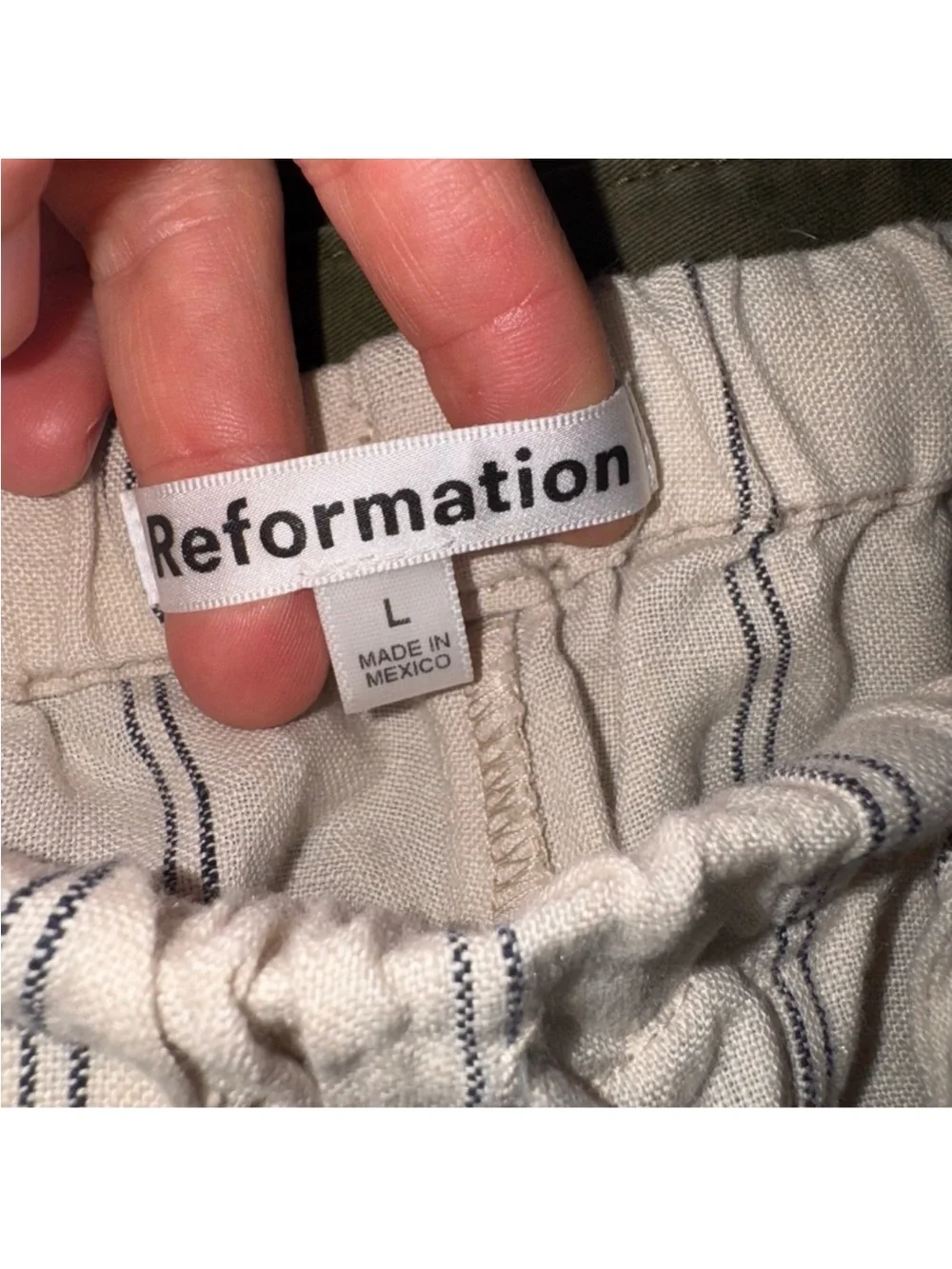 Reformation Olina Linen Pants L