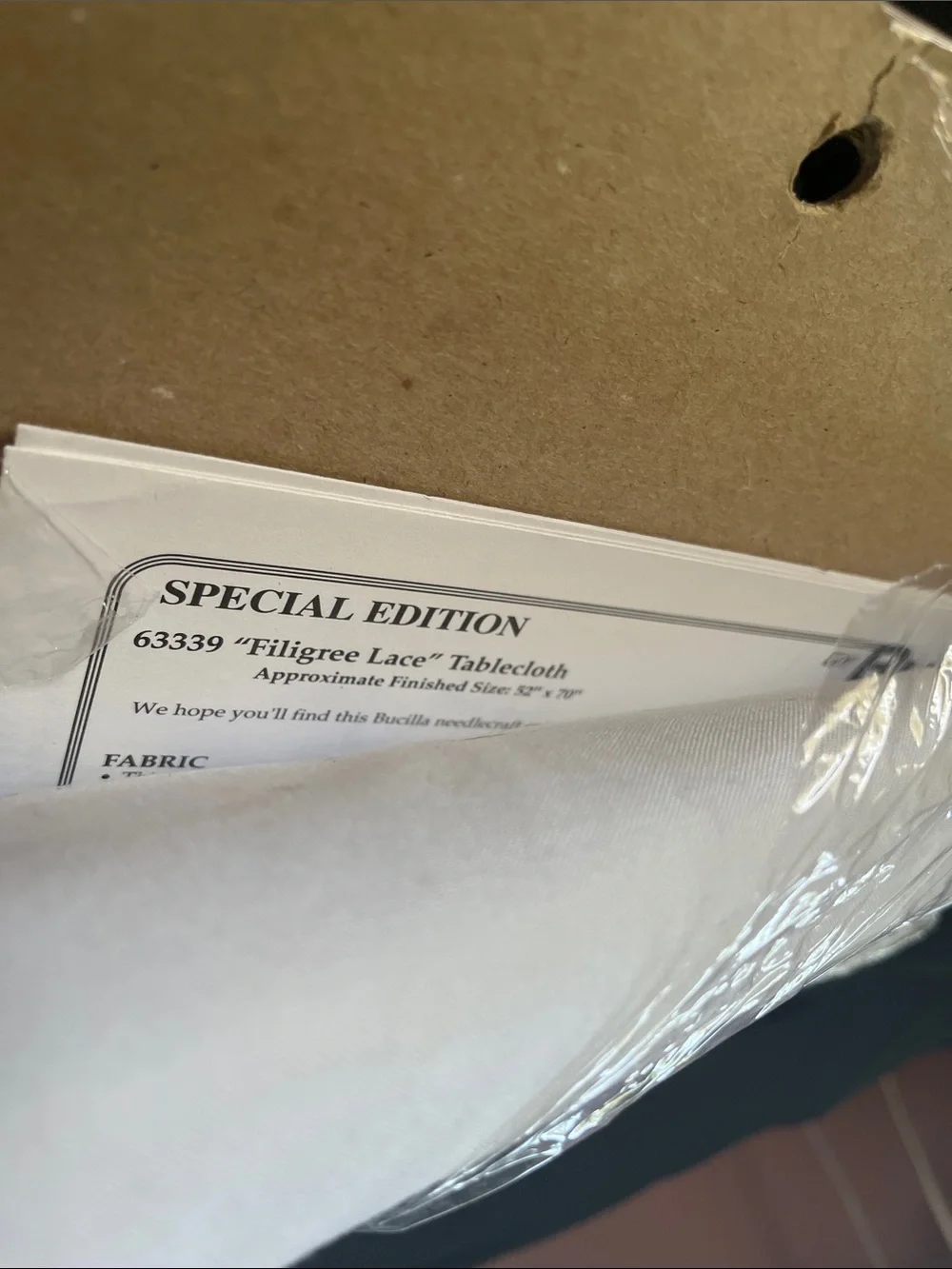 Bucilla package open