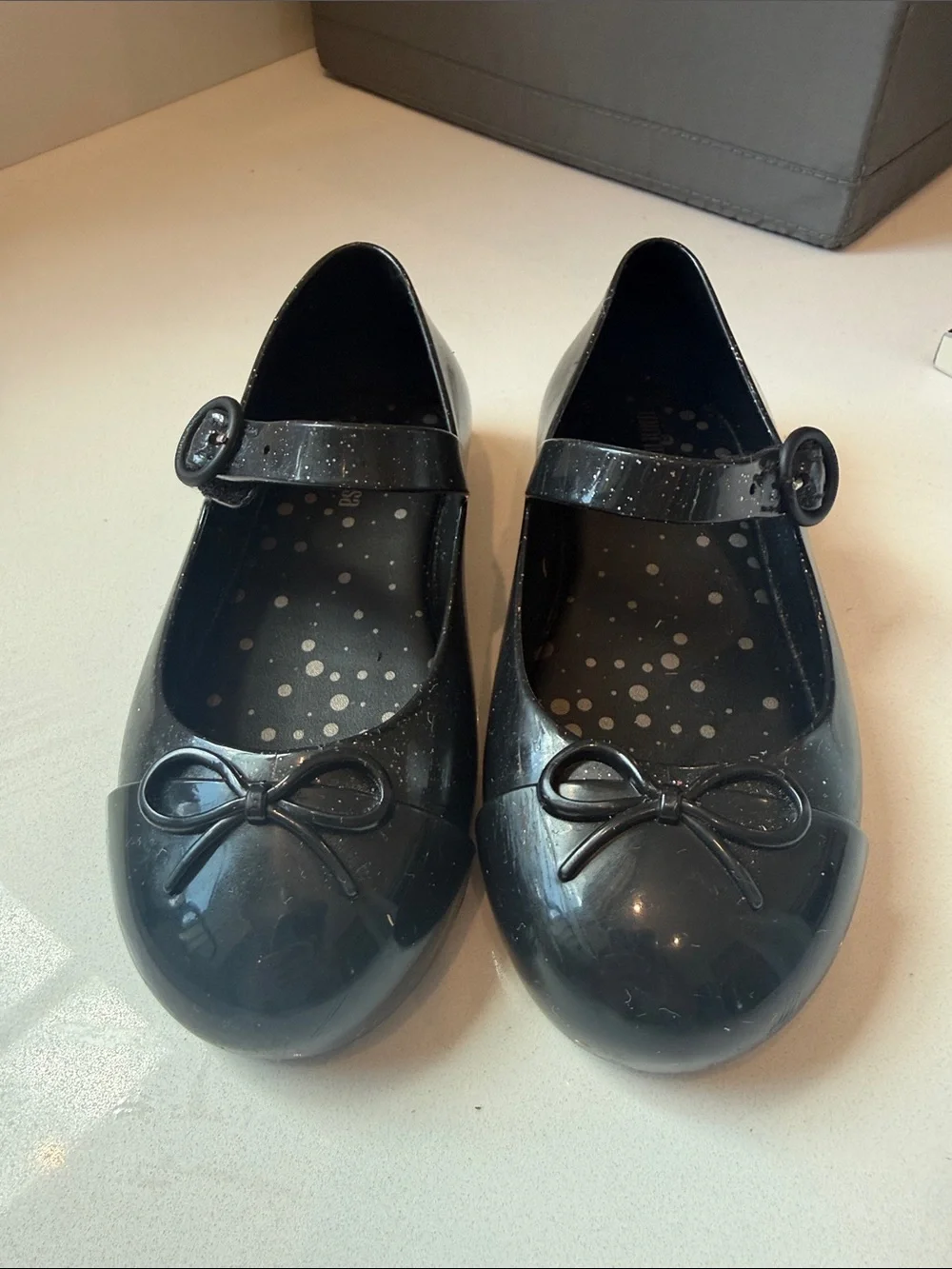 Mini Melissa Black Mary-Jane Like New size 10