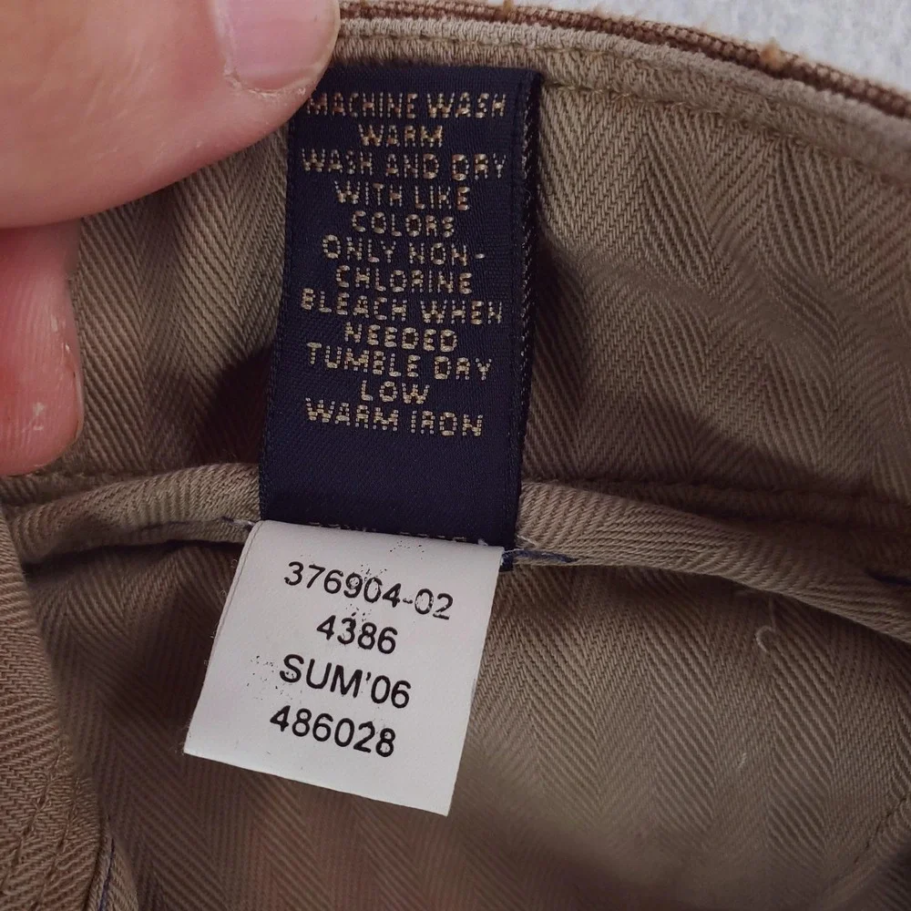 Banana Republic Shorts Mens 35 Brown Chino Canvas Flat Front Back Flap Pockets