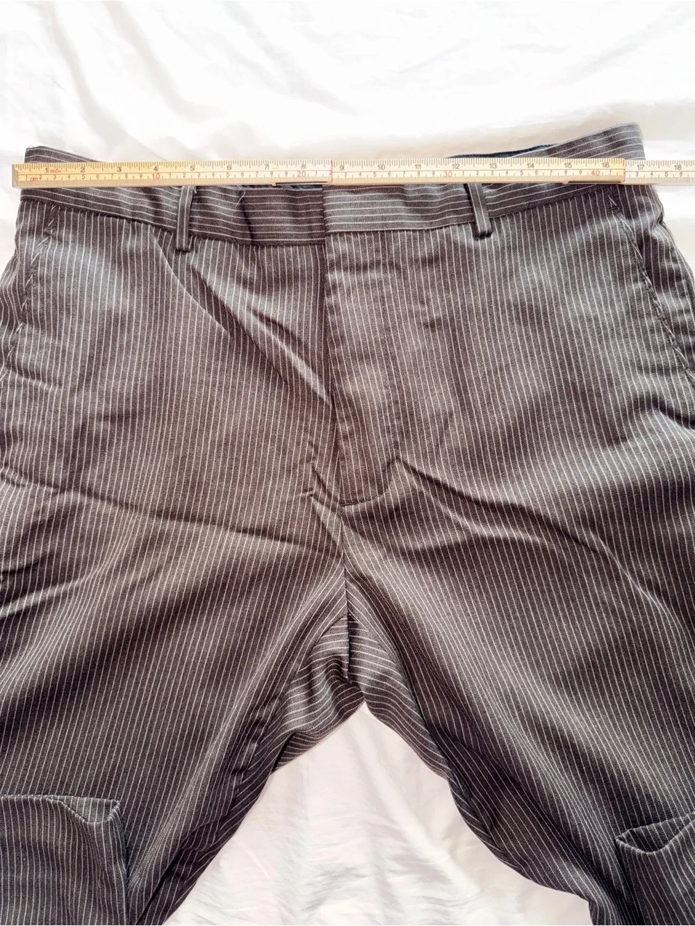 Banana Republic Men's Brown White Pinstripes Pants