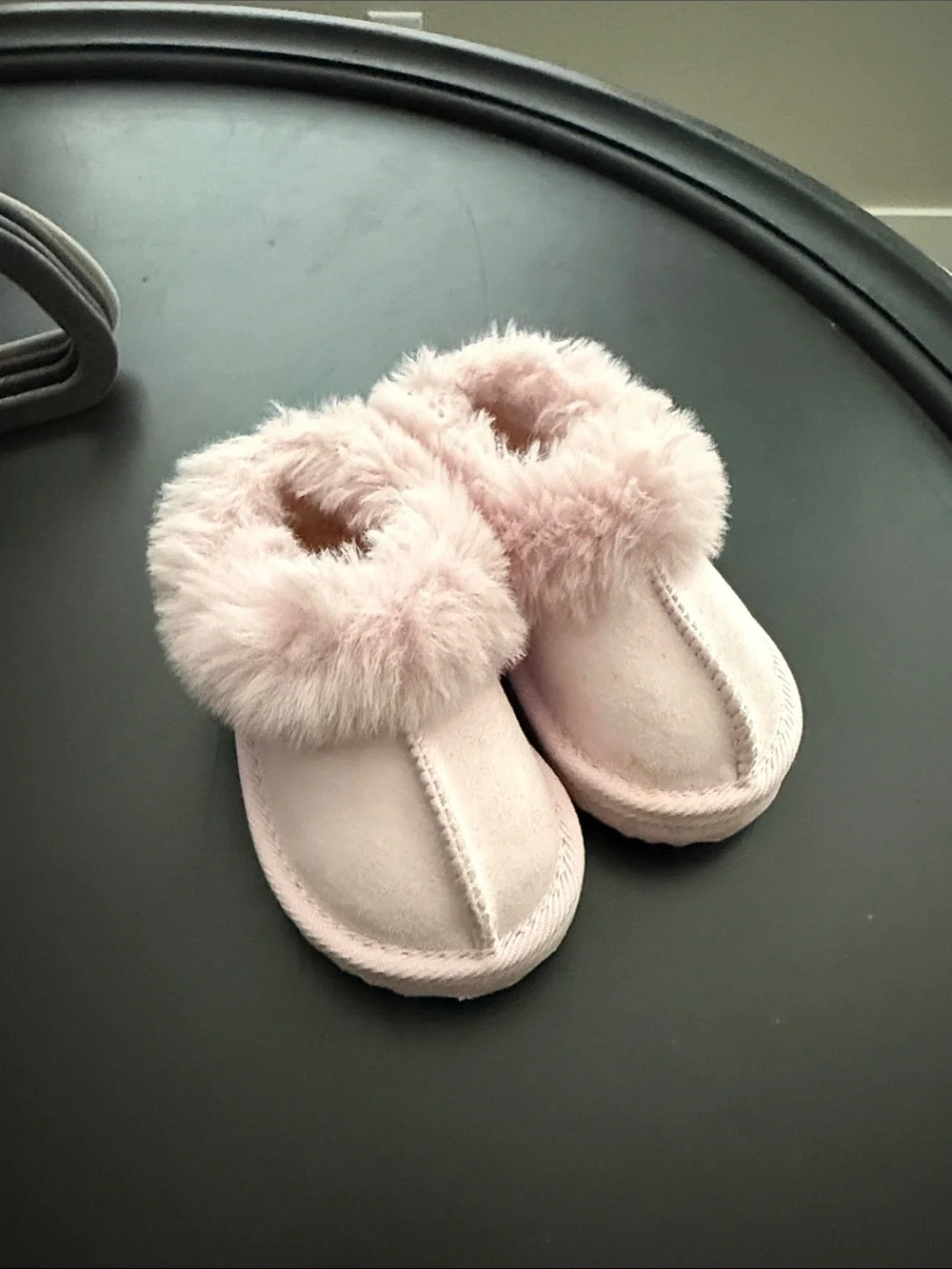 Toddler Pink Faux-Fur Lined Slippers