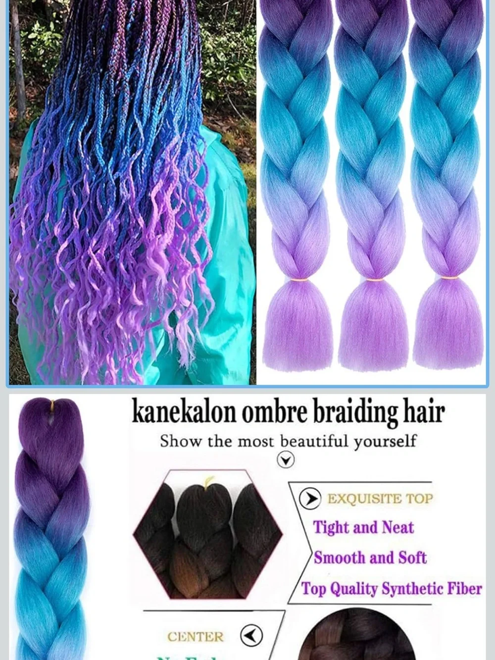 Kandkalon ombré braiding hair NWT