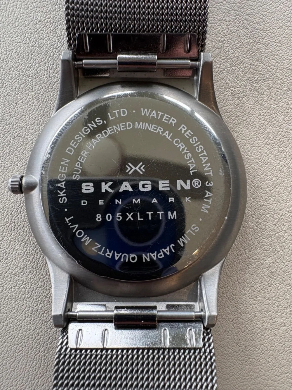 Skagen Model 805XZTTM Watch with Mesh Band - Excellent Condition