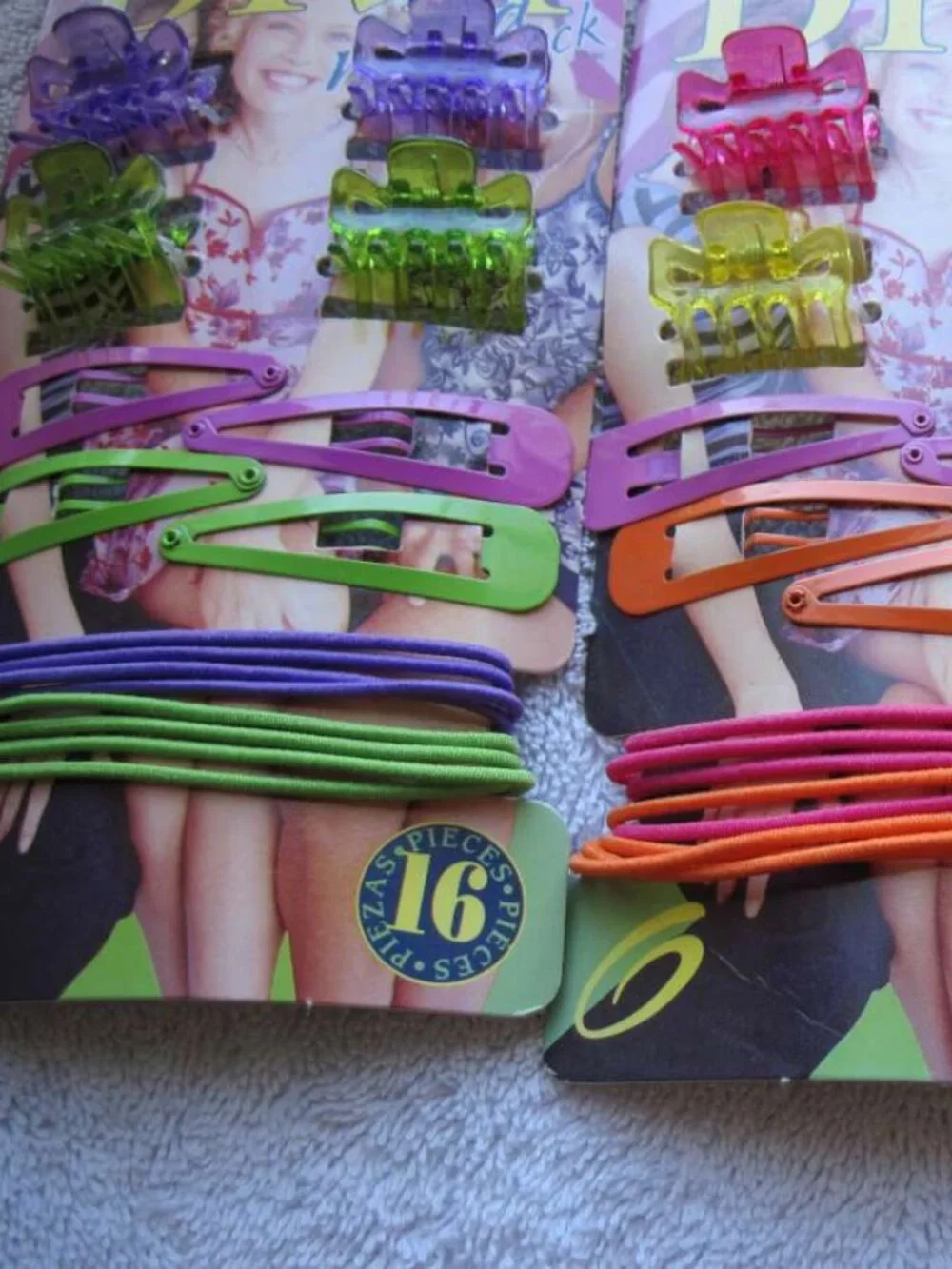 Goody Diva 16 Piece Mega Pack 2001 Inch Wide Plastic Jaw Claw Painted Snap Clips