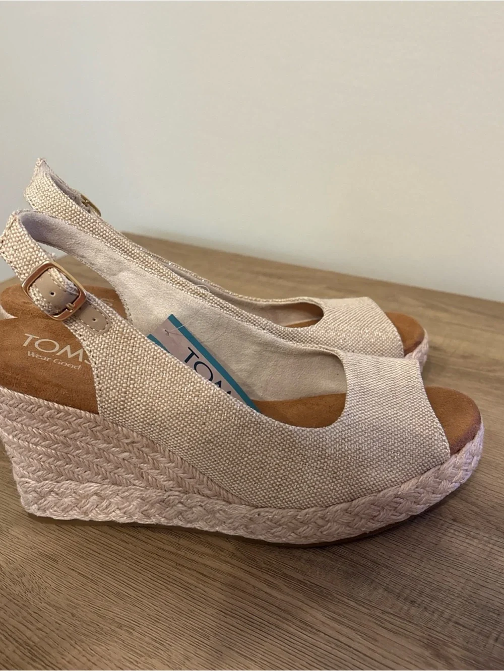 Toms slingback wedges