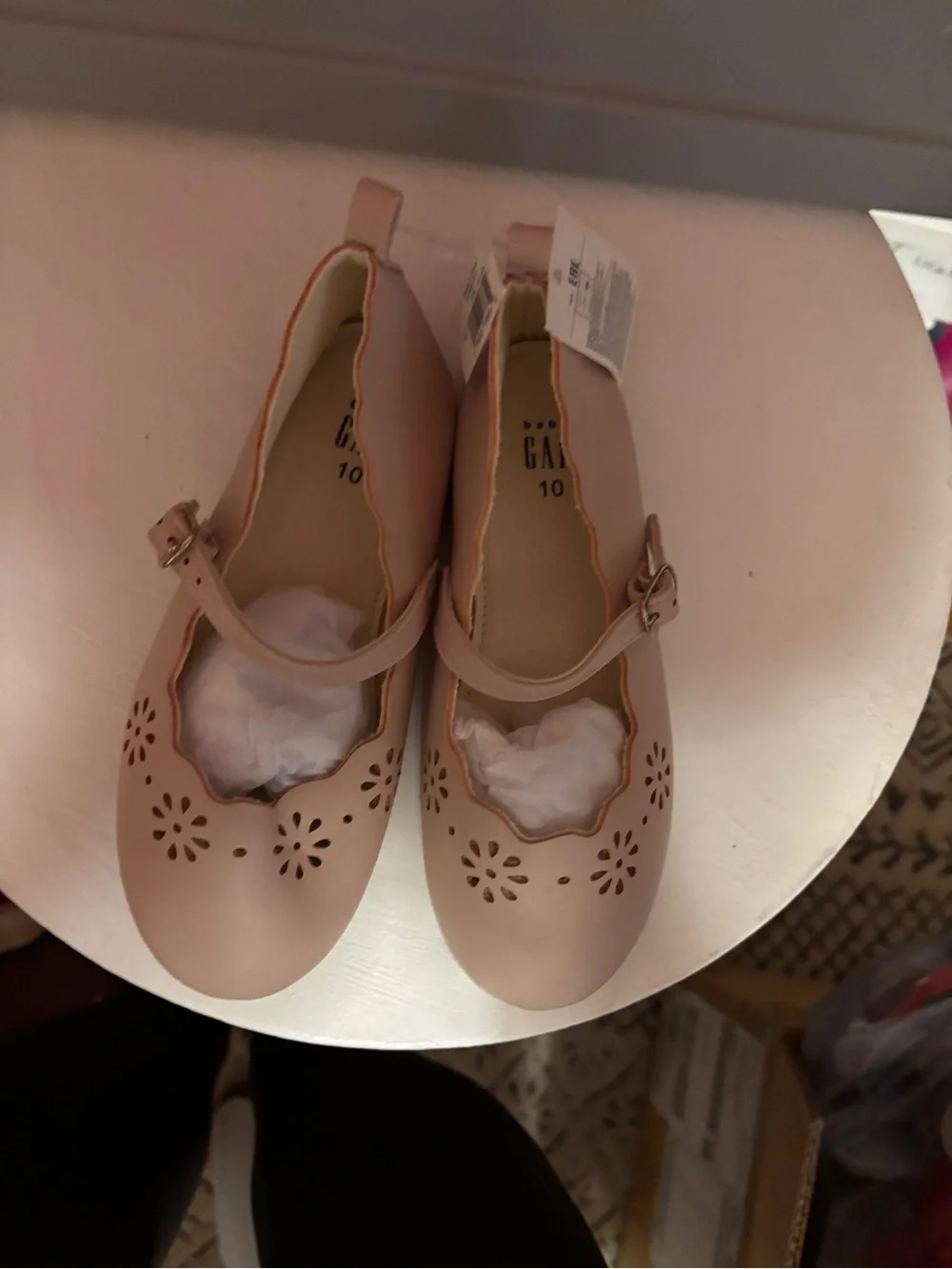 GAP Girls Floral Cutout Mary Janes - Light Pink