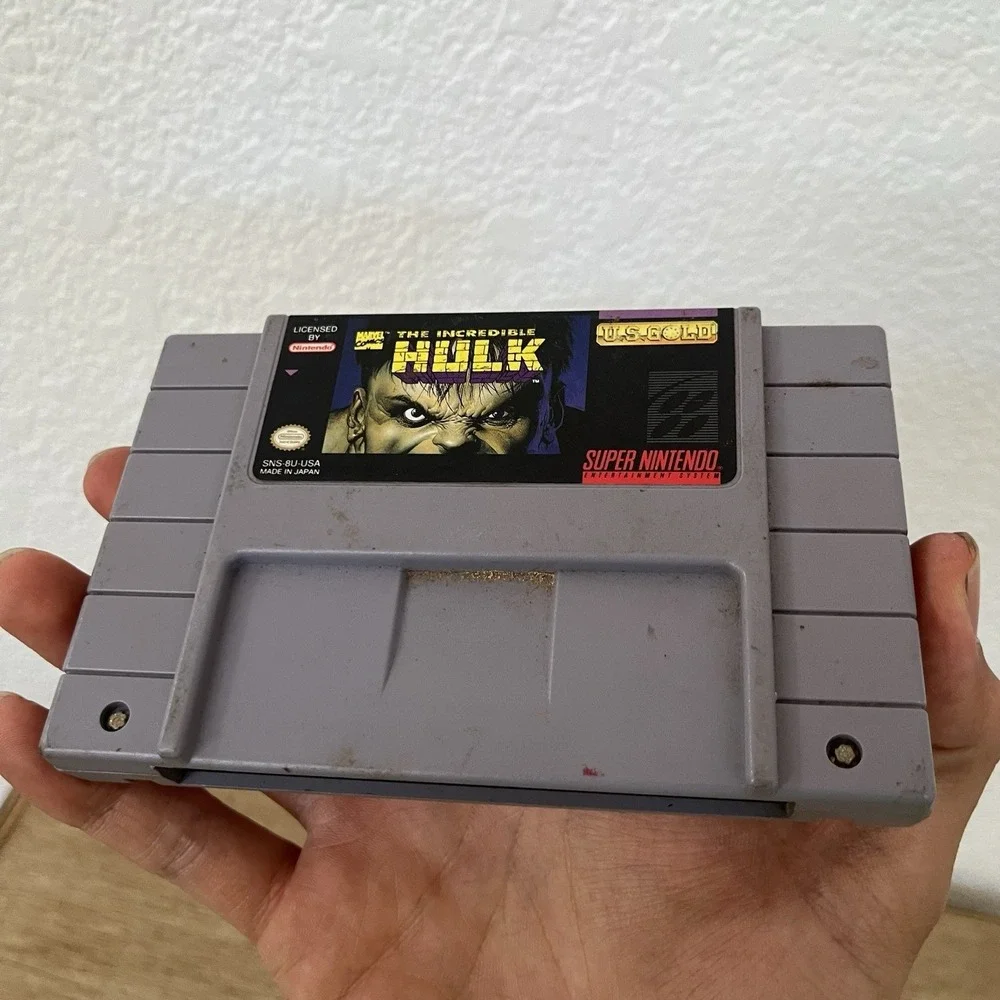 The Incredible Hulk Super Nintendo SNES Cartridge Only Working Tested!