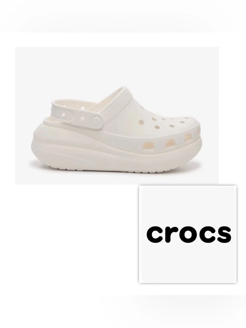 NWT $75 Crocs Men 10 Women 12 Classic Crush Platform Clog slip On shoes sandals