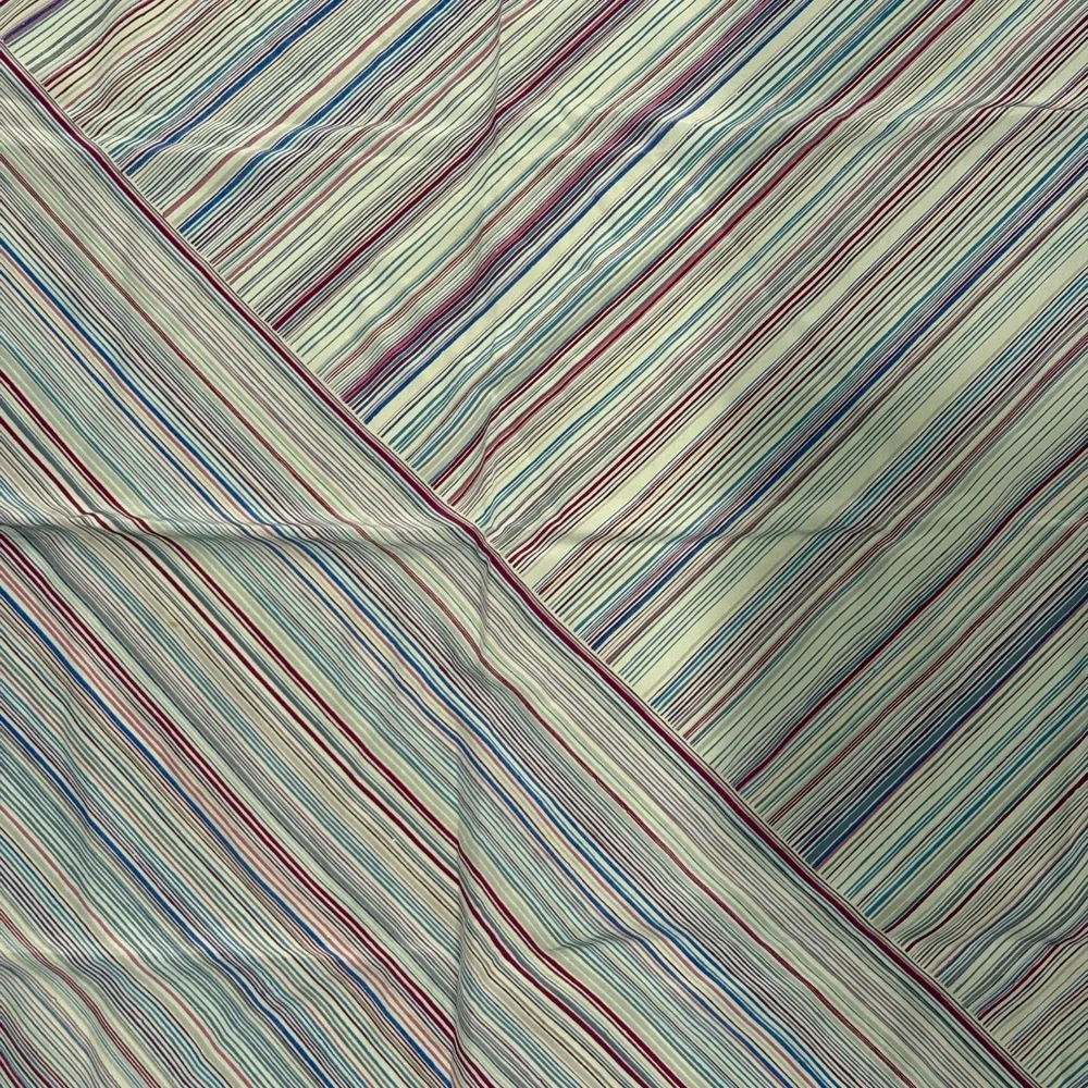Rare Chanel Burgundy Striped Scarf