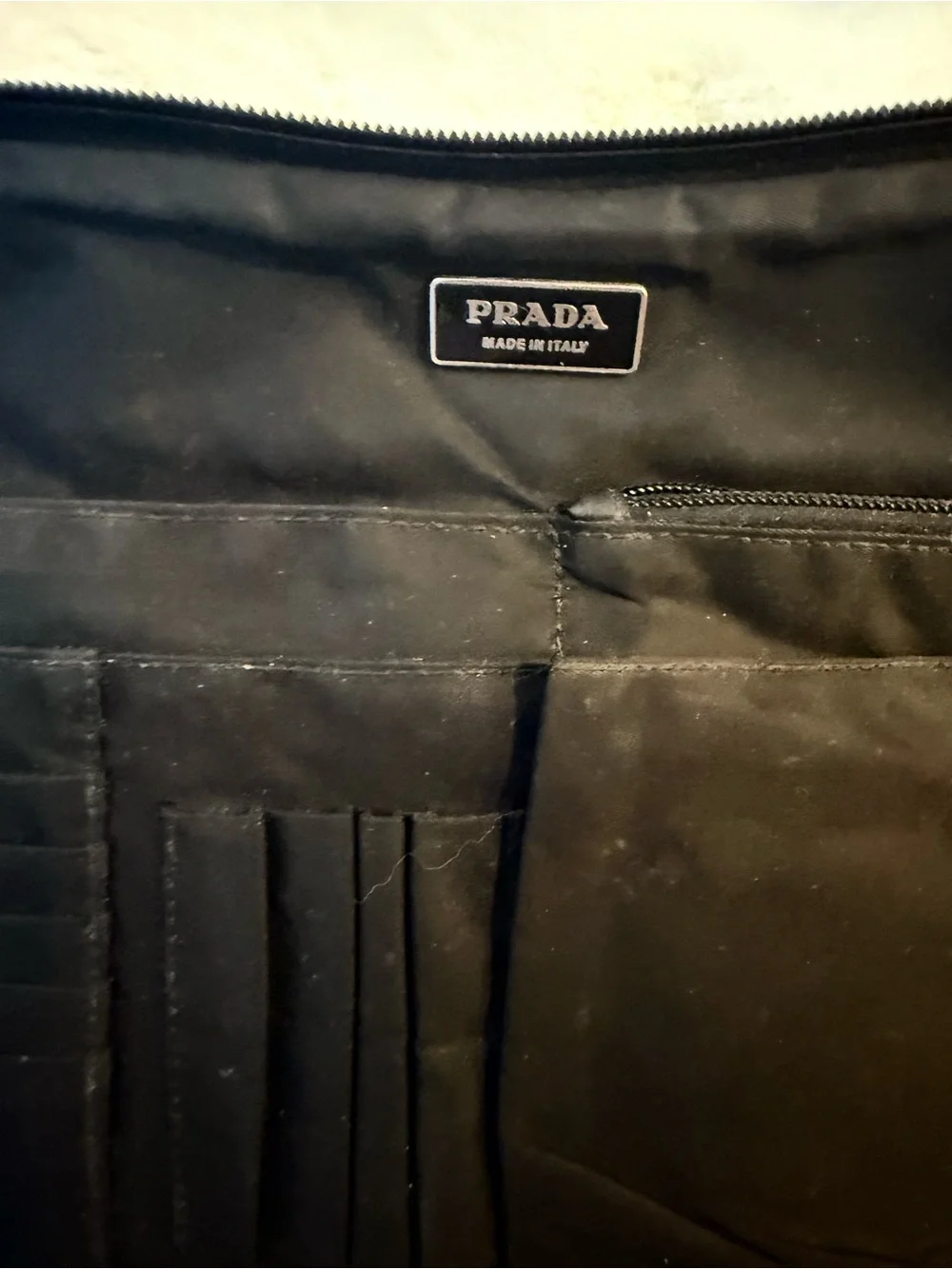 Prada Black Nylon Laptop Briefcase with Top Handles