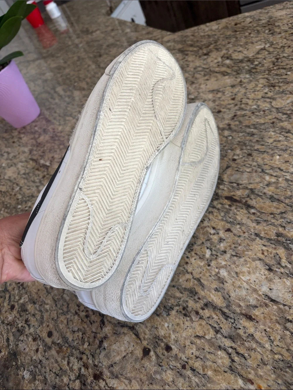 Nike Blazer 77 platform White Low-Top Sneakers with Black Swoosh