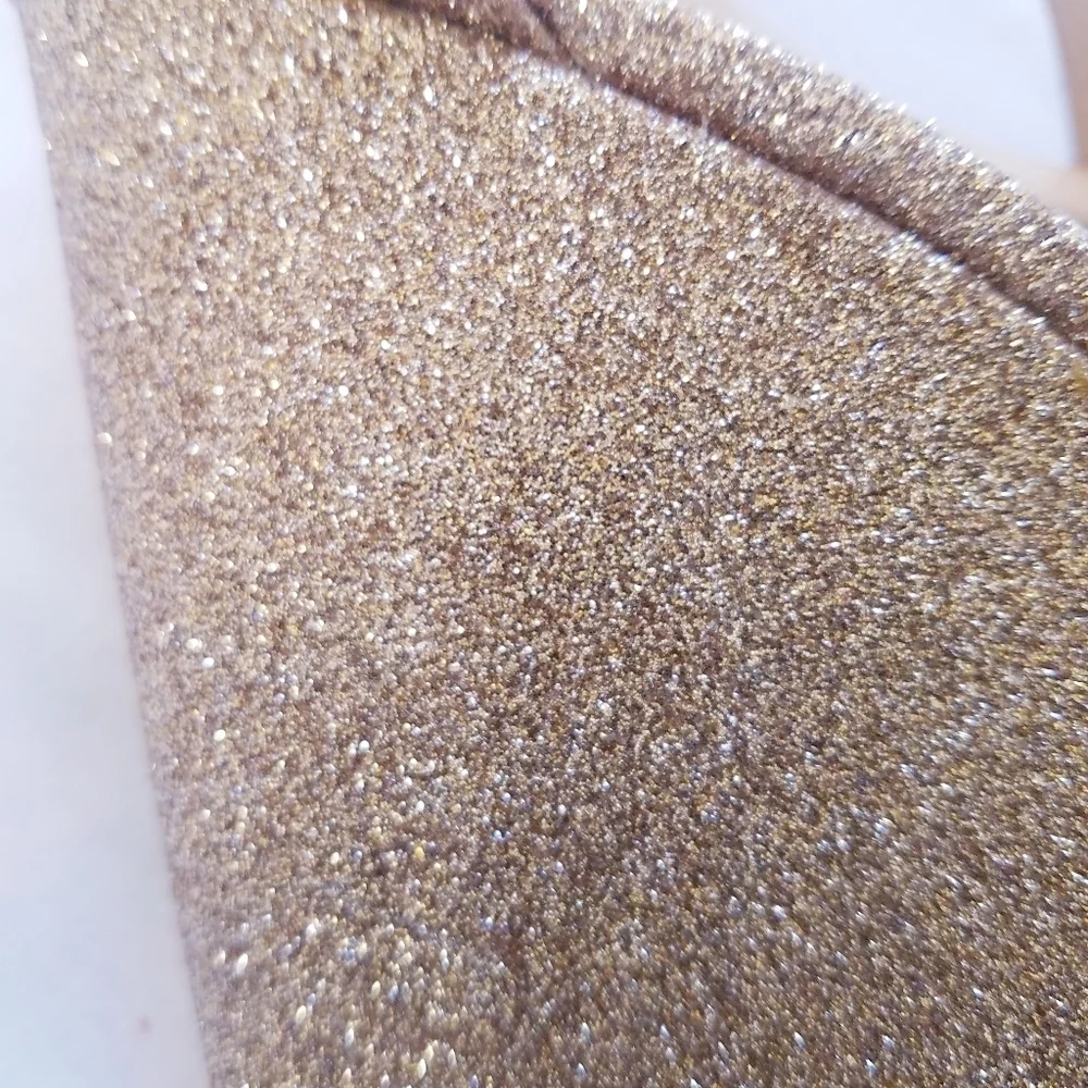 Badgley Mischka | Platform Gold‎ Glitter Sandals