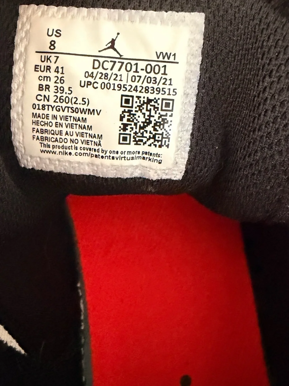 Jordan athletic sneakers
