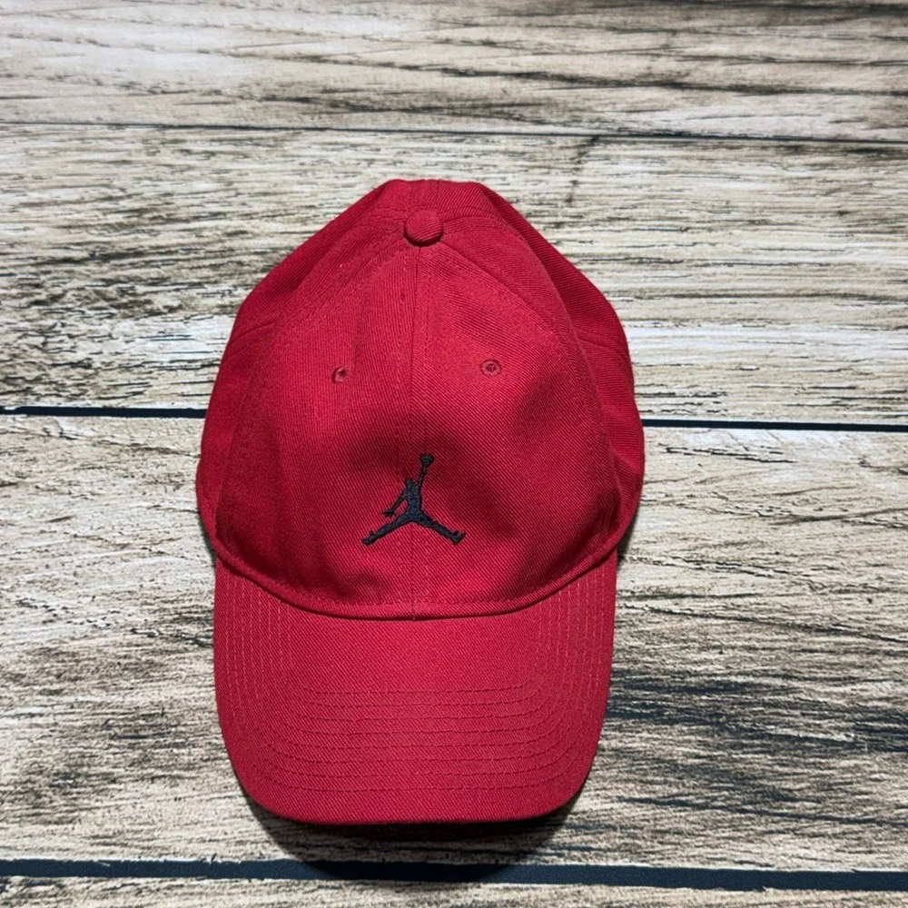 Jordan Jumpman Baseball Cap Men One Size Red Adjustable Hat 847143-687