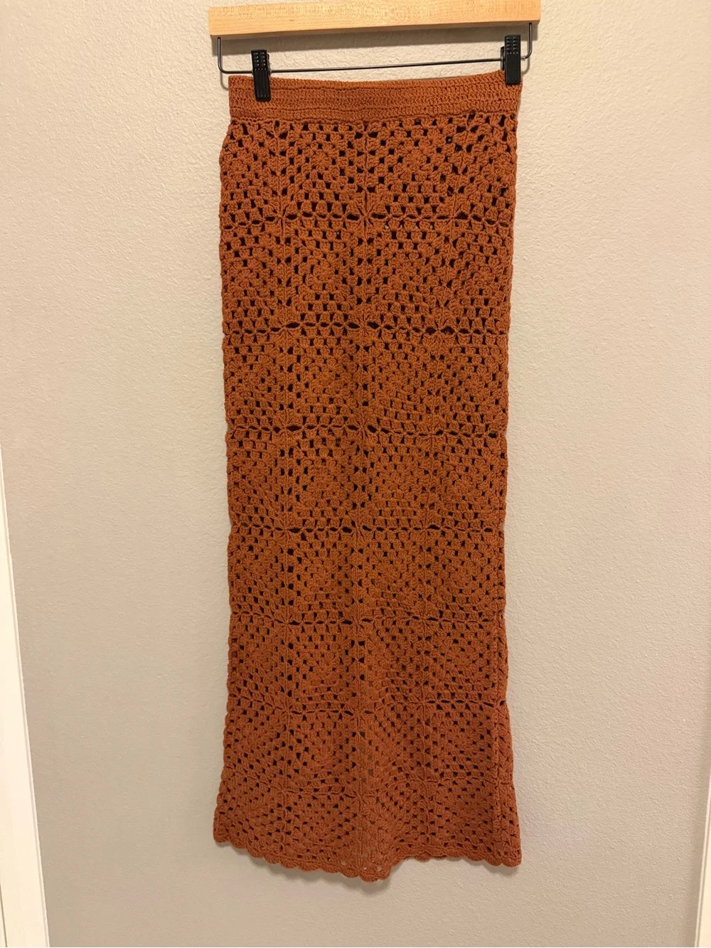 Dissh Matching Crochet Knit Maxi Skirt Set XS
