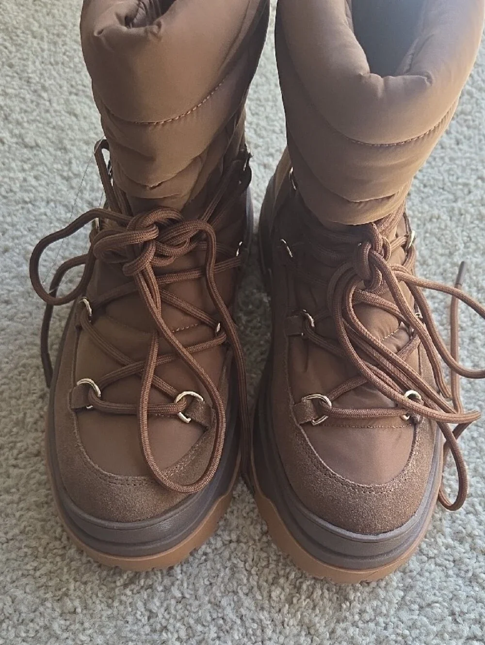 Zara puffer boots